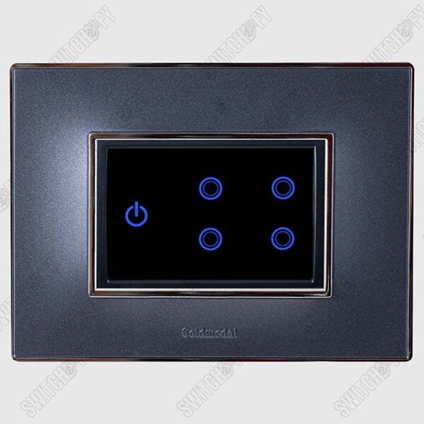 Wega Atomic Blue <br>WiFi Switch Titanium Grey<br>4 Switch with Master - Image 1