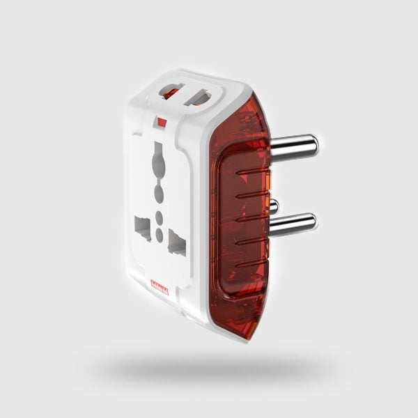 Spice 3 Pin Universal Travel Adapter with Indicator - Image 1