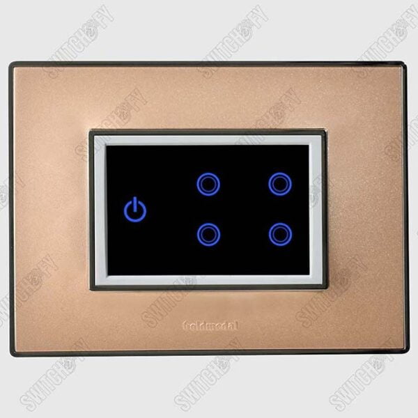 Wega Champange Gold <br>WiFi Switch White <br>4 Switch with Master - Image 1