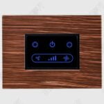 Grazia Zebra Wood Wifi Fan Regulator Titanium grey touch switch