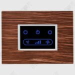 Grazia Zebra Wood Wifi Fan Regulator White touch switch