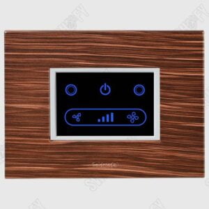 Grazia Zebra Wood Wifi Fan Regulator White touch switch