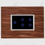 Grazia Zebra Wood Wifi White touch switch