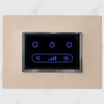 Glassio Ivory Gold Wifi Fan Regulator Titanium grey touch switch