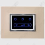 Glassio Ivory Gold Wifi Fan Regulator White touch switch