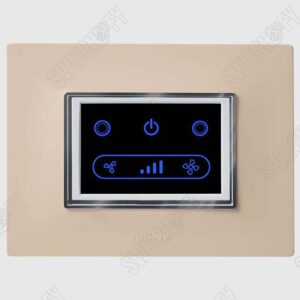 Glassio Ivory Gold Wifi Fan Regulator White touch switch