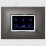 Glassio Digital Chrome Wifi Fan Regulator White touch switch