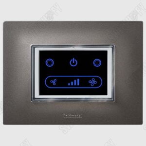 Glassio Digital Chrome Wifi Fan Regulator White touch switch