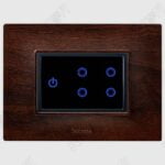 Glassio Black Walnut Wifi Titanium Grey tocuh switch