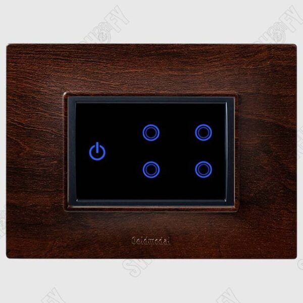Glassio Black Walnut Wifi Titanium Grey tocuh switch