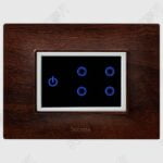 Glassio Black Walnut Wifi White tocuh switch