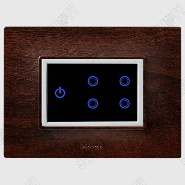 Glassio Black Walnut Wifi White tocuh switch