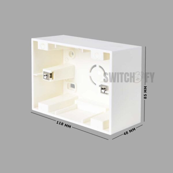 Surface Mounting <br>Plastic Gang Box (FR-Fire Resistant) <br>03 Module - Image 2