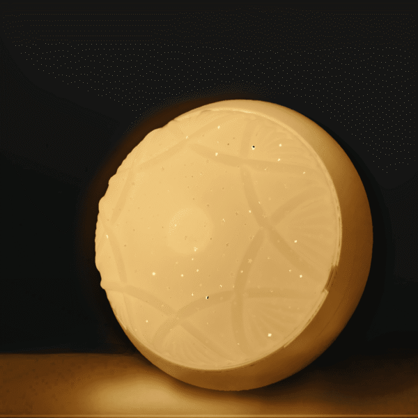 Astra 20W Decorative Round LED Surface Ceiling Light-<b>3in1</b> (Etched Star Pattern Design) - Image 2