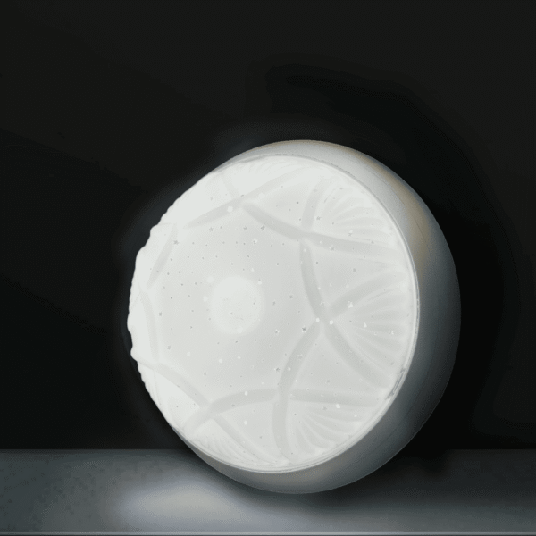 Astra 20W Decorative Round LED Surface Ceiling Light-<b>3in1</b> (Etched Star Pattern Design) - Image 4